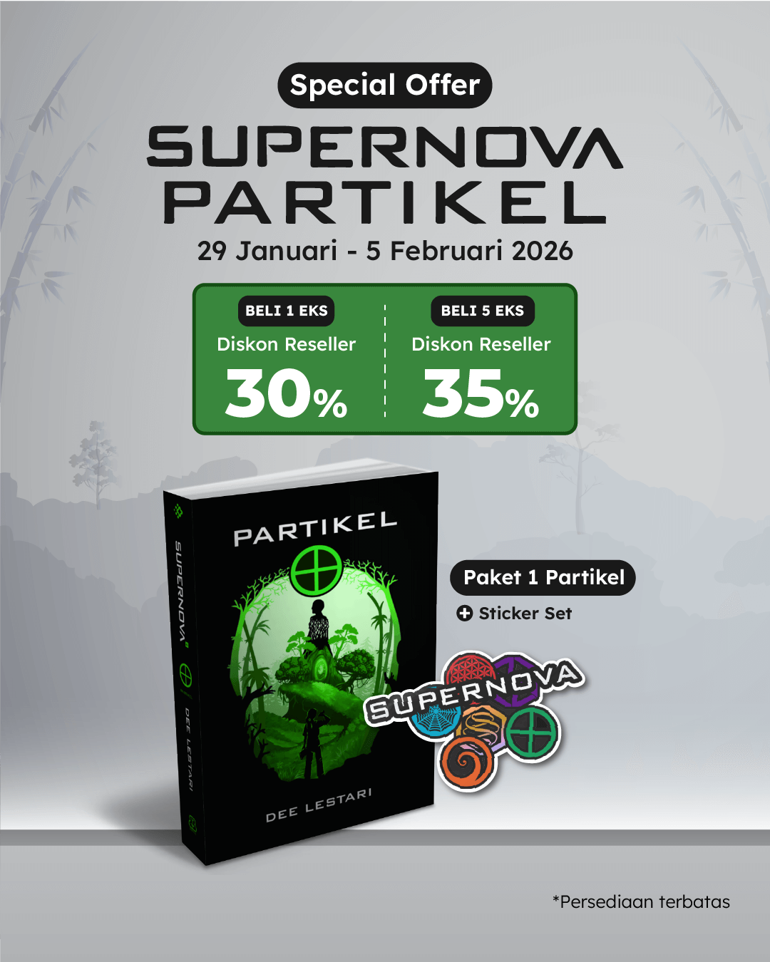 PAKET SATUAN - SO SUPERNOVA PARTIKEL+STICKER PACK
