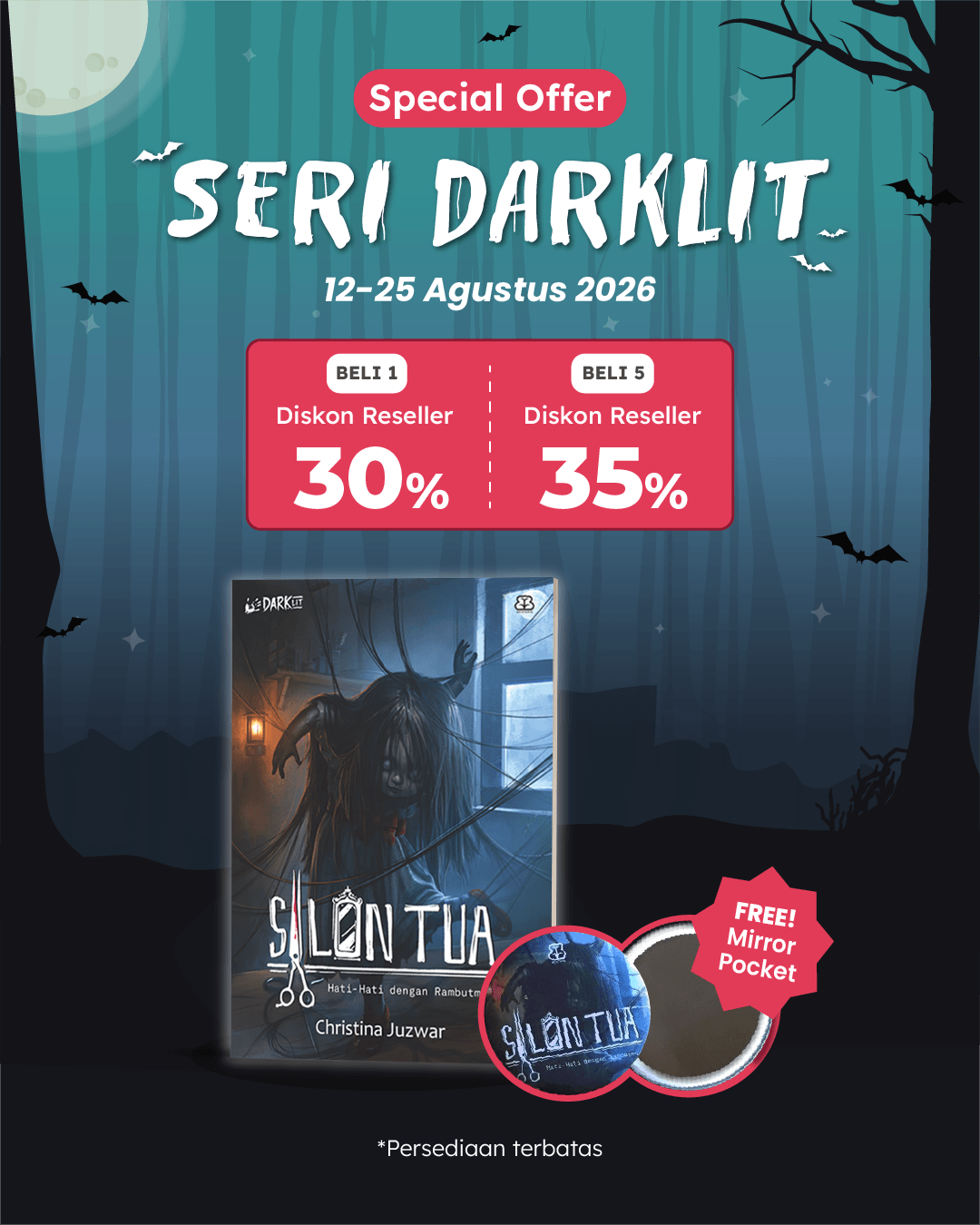 PAKET SALON TUA - SO DARKLIT BENTANG+MIRROR POCKET