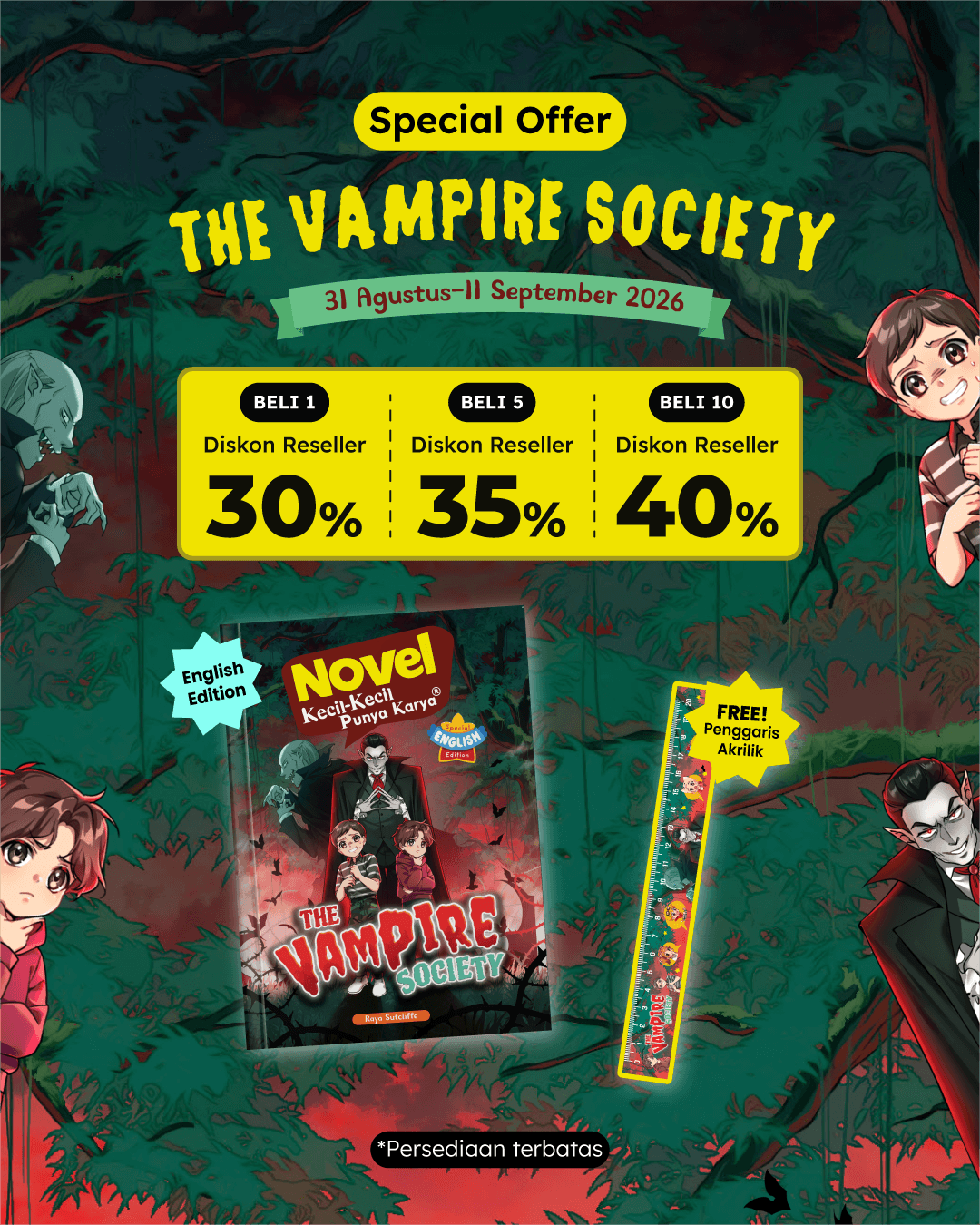 PAKET SO THE VAMPIRE SOCIETY+PENGGARIS AKRILIK RK-1978