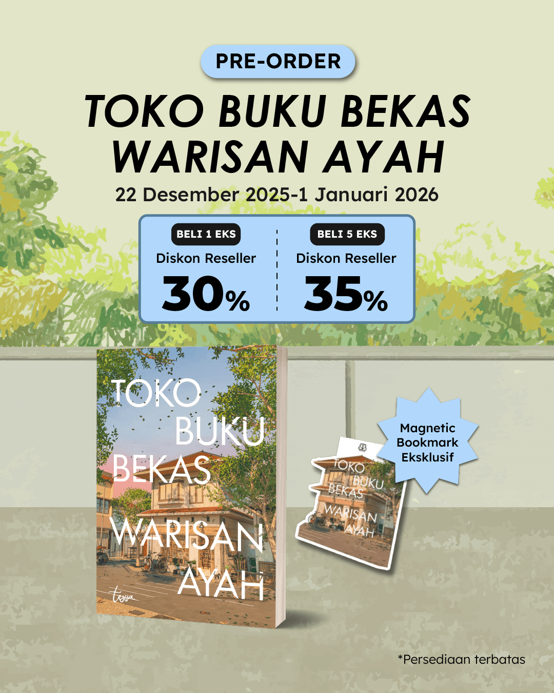 PAKET- PO TOKO BUKU BEKAS WARISAN AYAH+MAGNETIC BOOKMARK BE-181